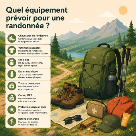 Quel équipement prévoir pour une randonnée ?