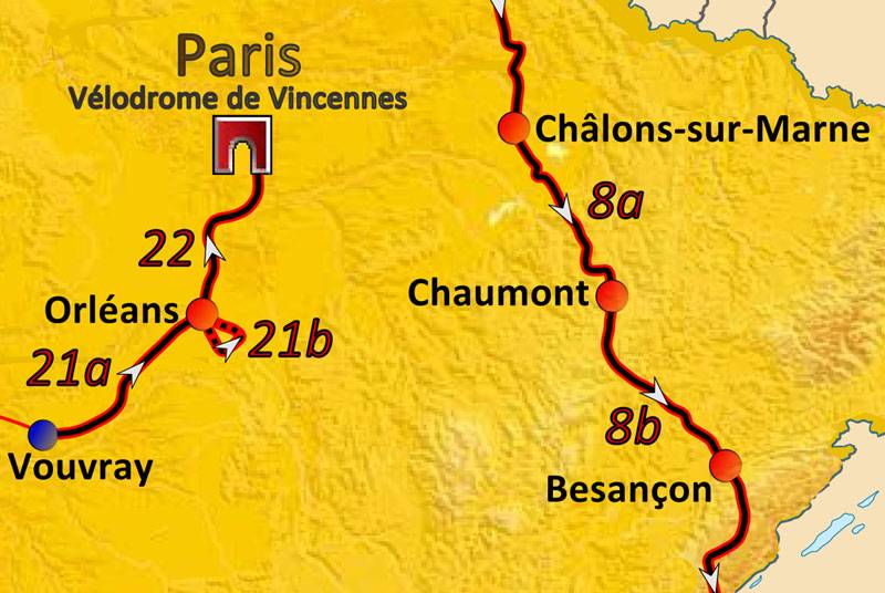 Randonnée : Tour de France 1974 - Etape N°8