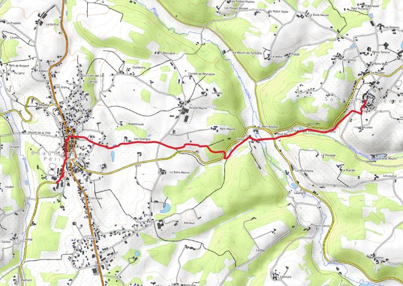 Randonnée : La Dordogne sans pétrole - Beaumont du Périgord en écomobilité - Une Bastide et une abbaye fortifiées