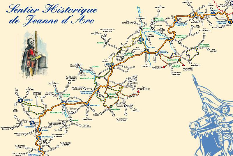 Randonnée : Sentier historique de Jeanne d'Arc - GR703®