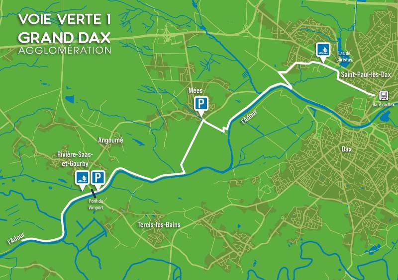 Randonnée : Voie verte 1 du Grand Dax