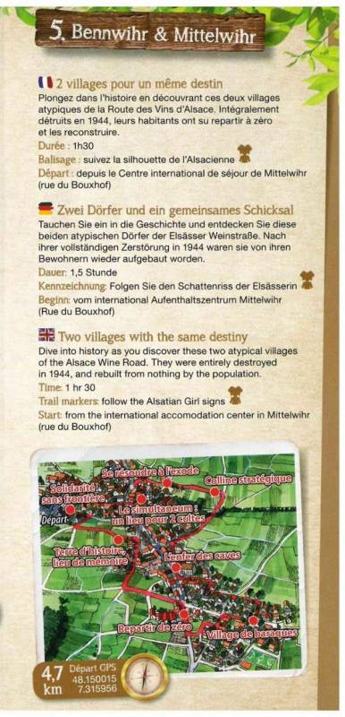 Randonnée : Sentier d'interprétation 'Bennwihr et Mittelwihr, 2 villages pour un même destin'