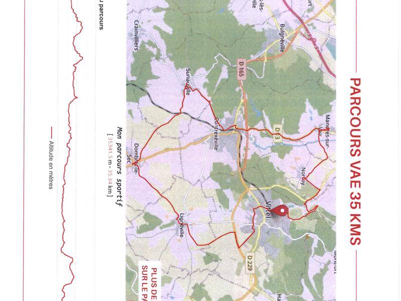 Randonnée : Parcours vélo - vae 35 km