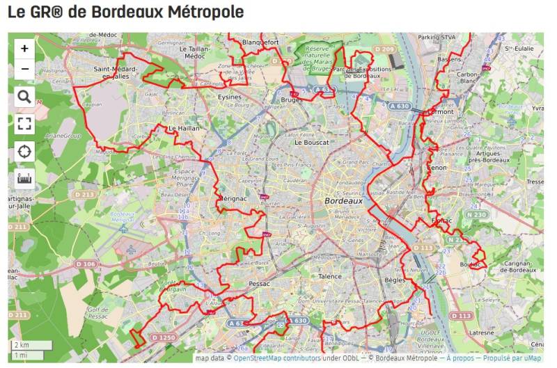 Randonnée : GR® Bordeaux Métropole