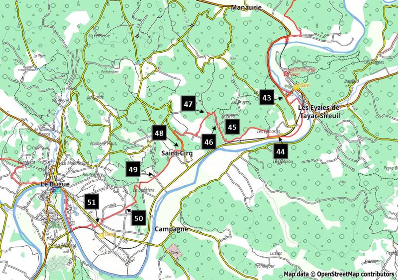 Randonnée : Dans les pas des Hommes de Lascaux Etape 5: Les Eyzies-Le Bugue