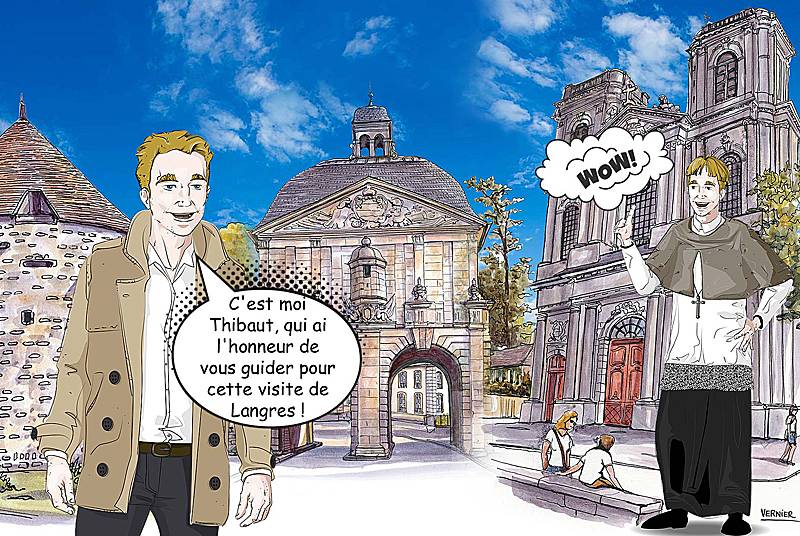 Illustration : Circuit de découverte scénarisé de Langres avec Thibaut