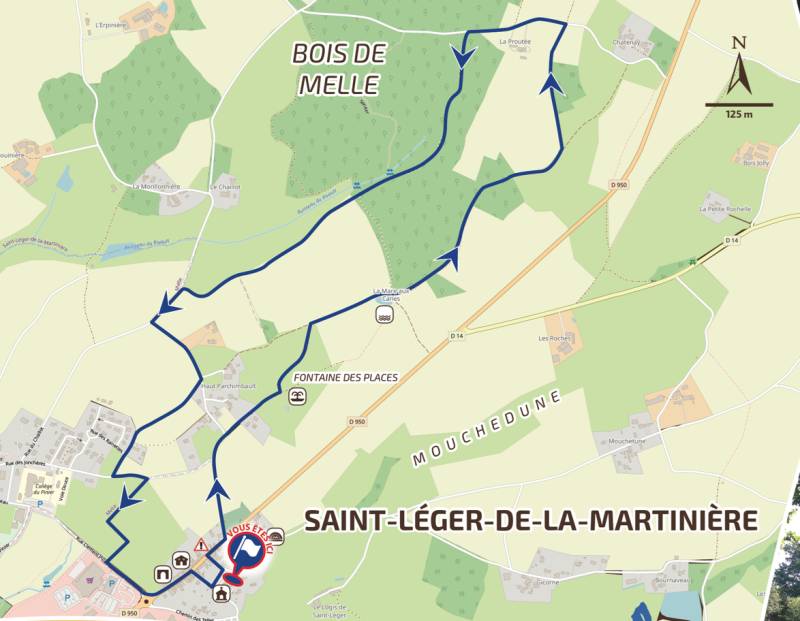 Randonnée : Les Bois de Melle - Saint-Léger-de-la-Martinière