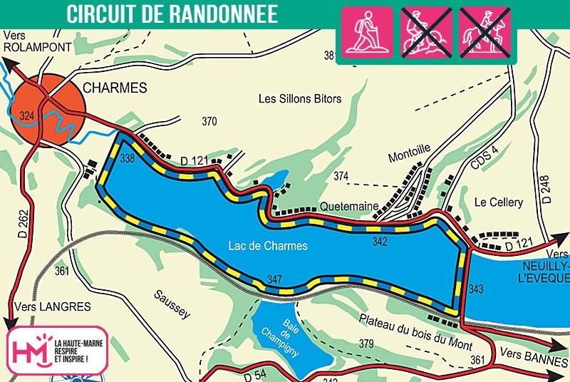 Randonnée : Tour du lac de Charmes - PR N°137
