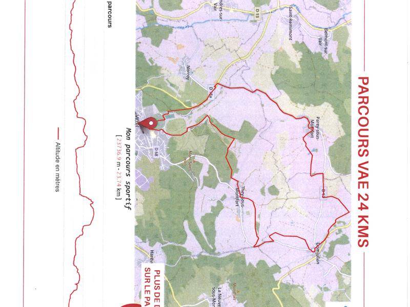 Illustration : Parcours vélo - vae 24 km