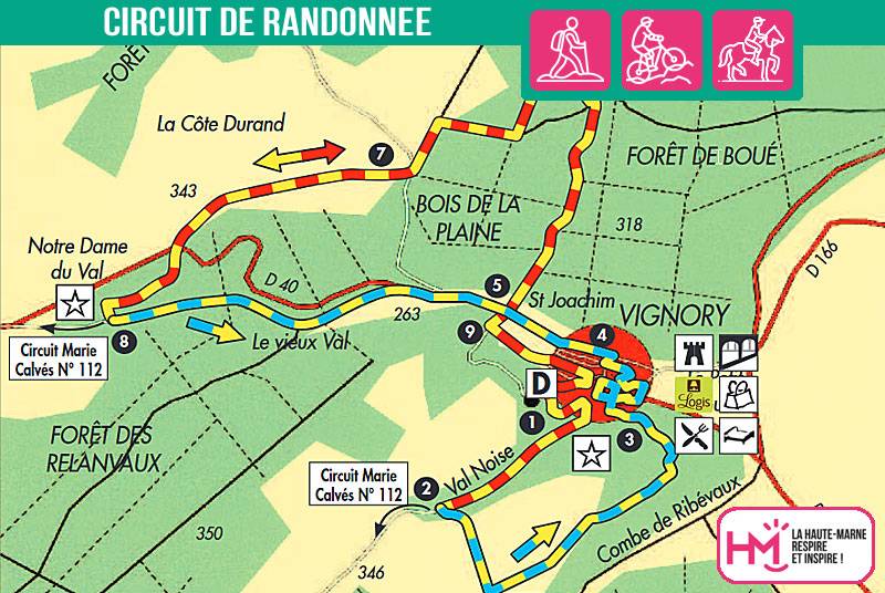 Randonnée : Le château de Vignory - PR N°109